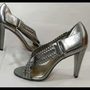 Antonio Melani Pewter Gray SILVER  Cuban Heels